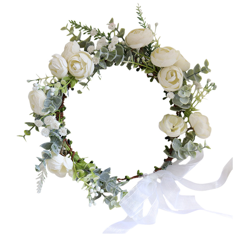 Wedding Arch Flower - Nova camélia flores grinalda coroa festival