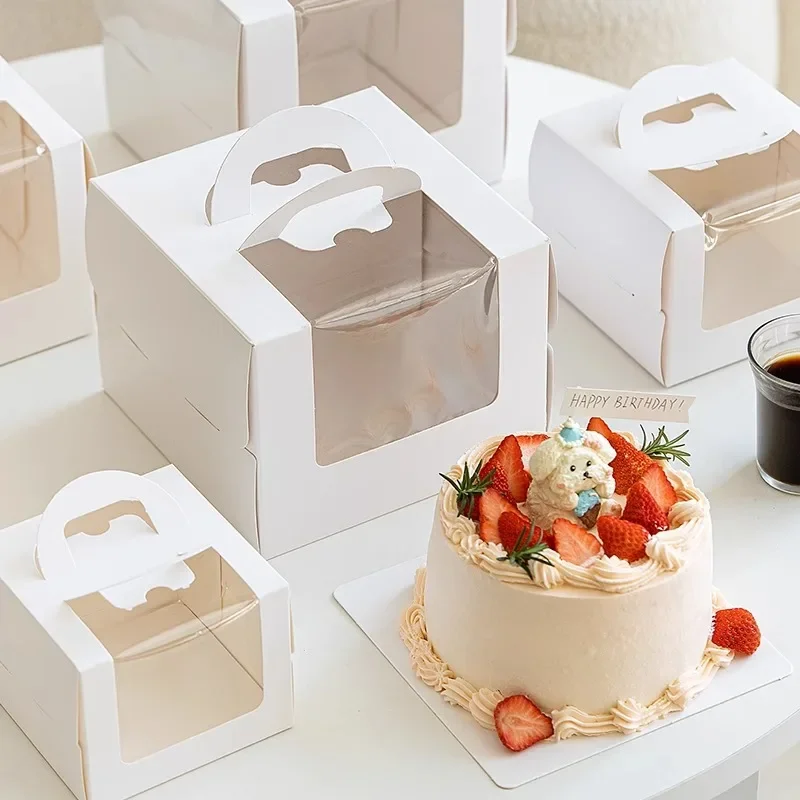 Wedding Cake Supply - Caixa de bolo branca com alça,