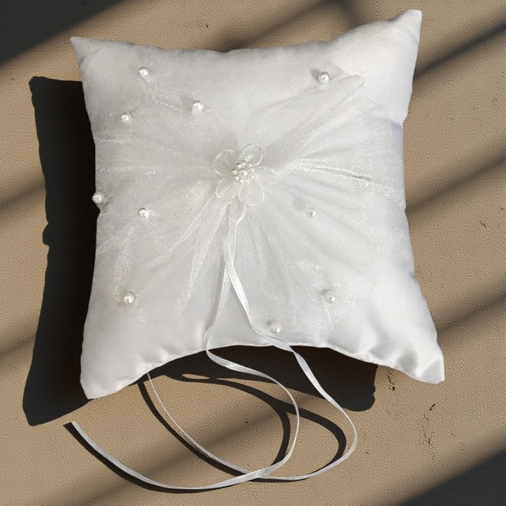 Ring Bearer Pillow - Almofada para Anéis de Casamento, Macia,
