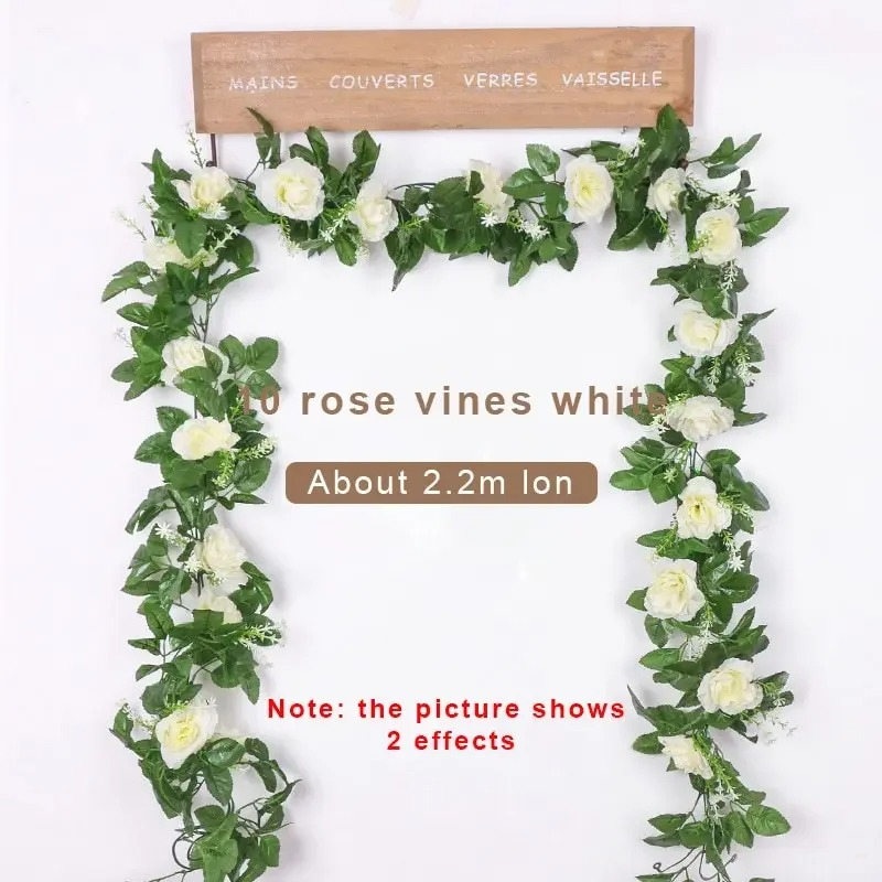 Wedding Arch Flower - 1 pçs 2.2m flor branca artificial