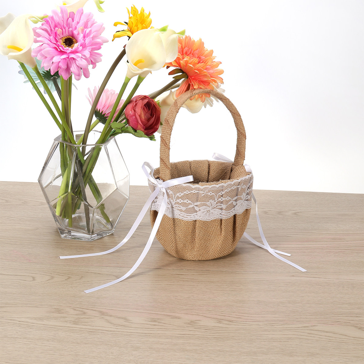 Ring Bearer Pillow - Conjunto de 6 Almofadas de Juta
