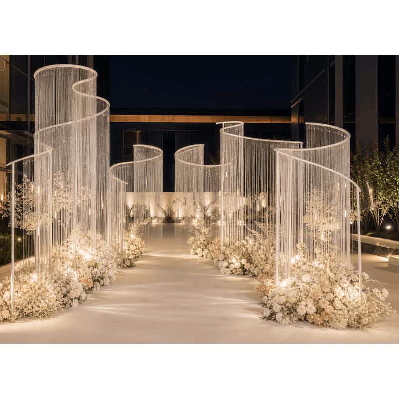 Wedding Backdrop Curtain - Arco de Ferro em Formato S