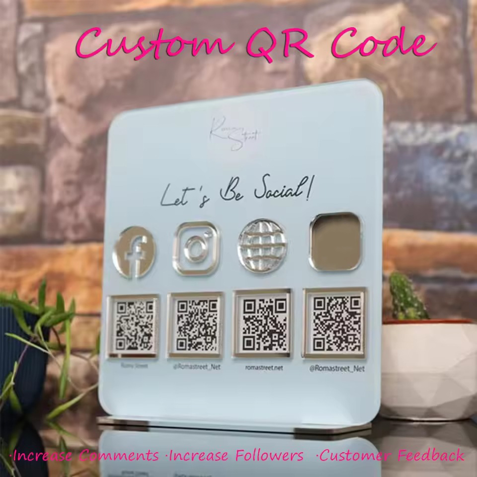 Wedding Solution - Código QR personalizado Sinal acrílico Conteúdo