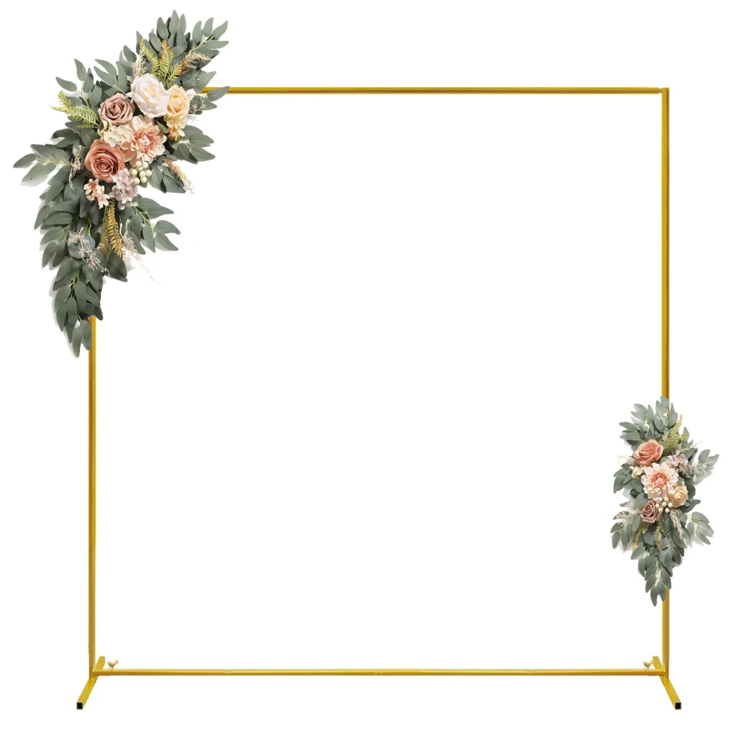 Wedding Balloon Arch - Arco de Casamento Dourado, Suporte Quadrado
