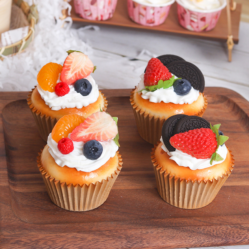 Cupcake falso bolo de frutas m - Wedding Cake Supply avaliação e preço