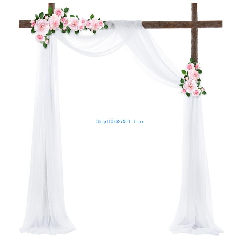 N7yf romance pérolas pano fund - Wedding Backdrop Curtain avaliação e preço