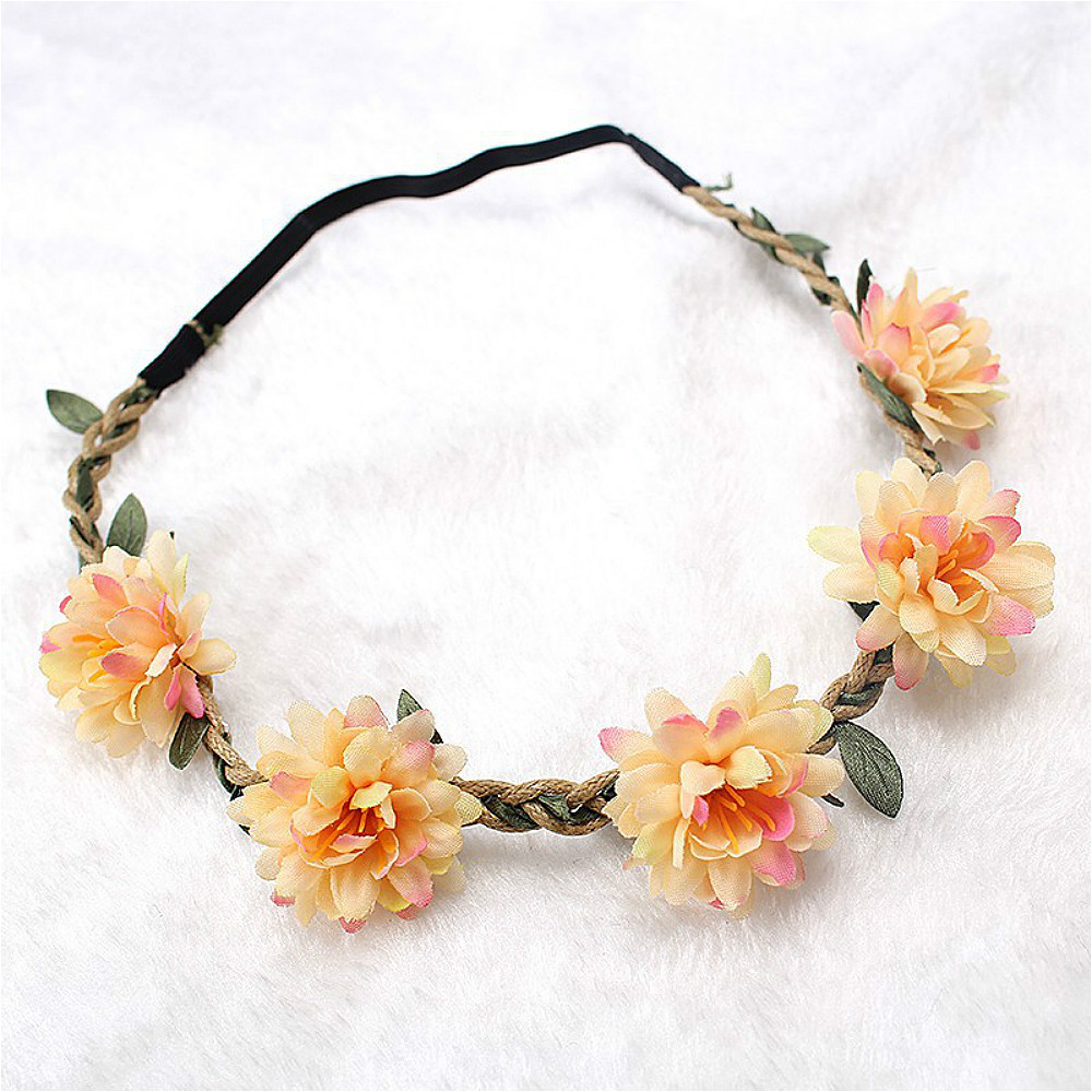 Boho flor headband para mulher - Wedding Arch Flower avaliação e preço