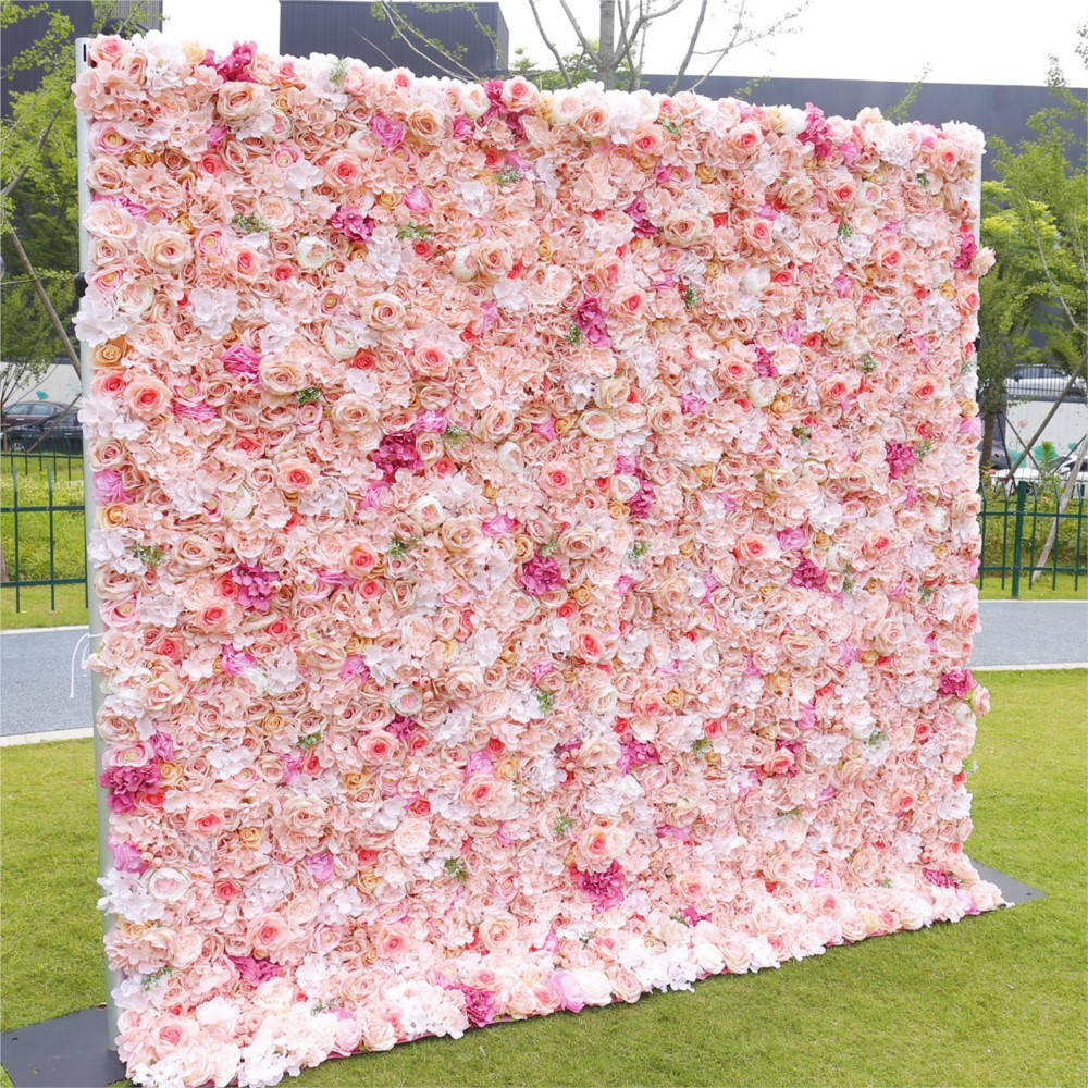 Uflower Rosa Pink Hydrangea 5D - Wedding Backdrop Curtain avaliação e preço