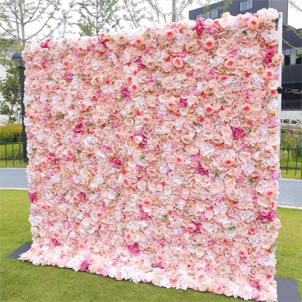 Uflower Rosa Pink Hydrangea 5D - Wedding Backdrop Curtain avaliação e preço