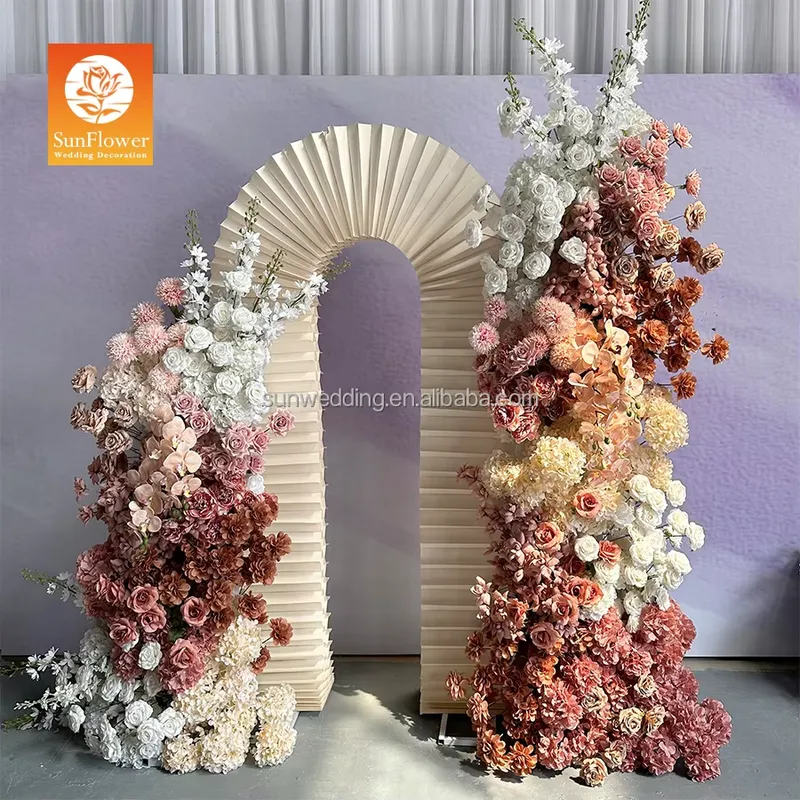 Arco de Flores de Seda com Est - Wedding Arch Flower avaliação e preço