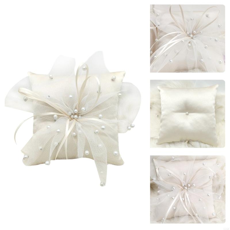 Almofada artesanal com anéis p - Ring Bearer Pillow avaliação e preço
