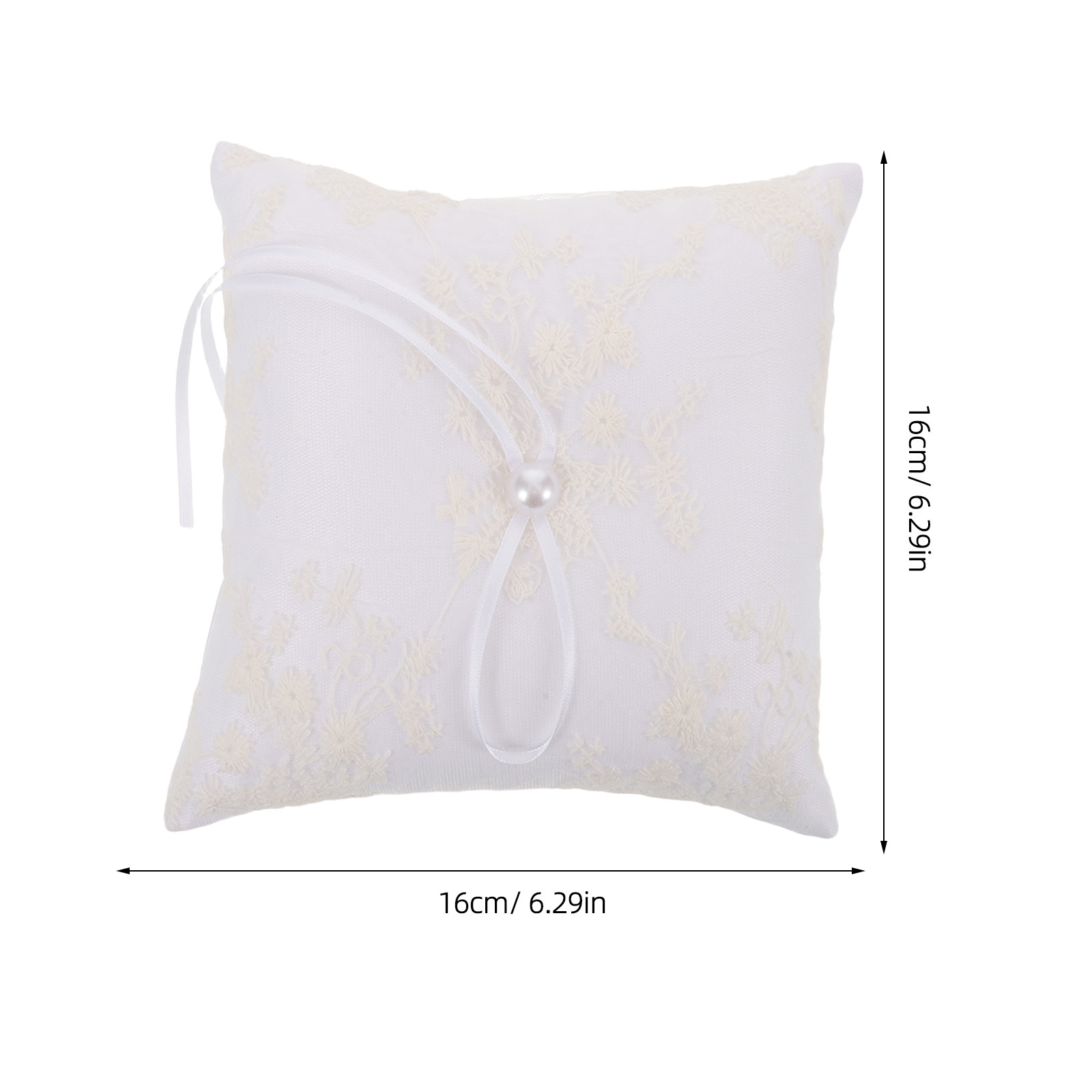 Almofada de Cetim Branca para  - Ring Bearer Pillow avaliação e preço