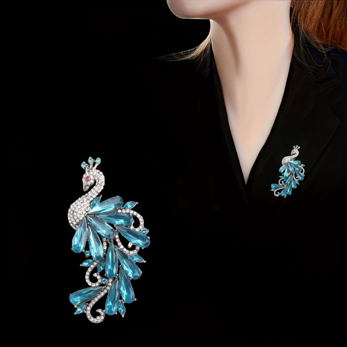 Broche de Pavão Luxuoso com St - Suit Supply Wedding Party avaliação e preço